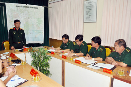 Thượng tướng Nguyễn Thành Cung thăm, làm việc tại Bộ đội Biên phòng TP Hồ Chí Minh