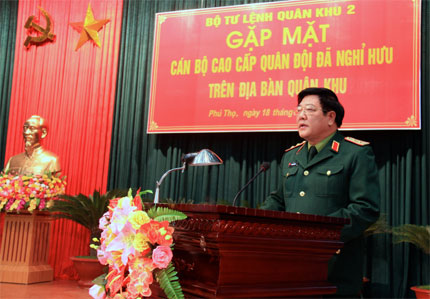 Bộ tư lệnh Quân khu 2 gặp mặt cán bộ cao cấp qua các thời kỳ trên địa bàn