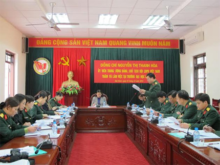 Kiểm tra công tác hội và phong trào phụ nữ tại Trường Đại học chính trị
