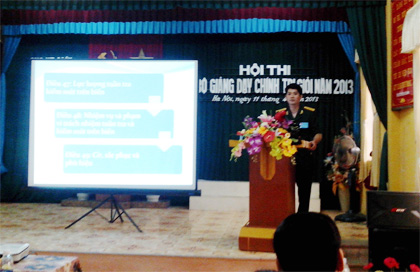 Cục Xe - Máy tổ chức thi cán bộ giảng dạy chính trị giỏi