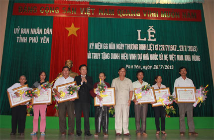 Phú Yên: Truy tặng danh hiệu Nhà nước Bà mẹ Việt Nam anh hùng