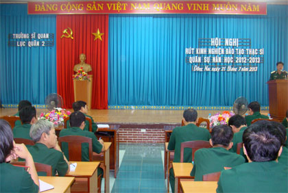 Rút kinh nghiệm đào tạo Thạc sĩ quân sự