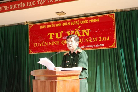 Tư vấn tuyển sinh quân sự năm 2014 tại Bình Định
