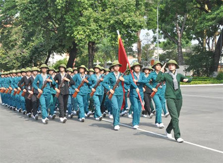 Kiểm tra luyện tập diễu binh tại TP Hồ Chí Minh