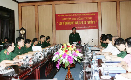 Nghiệm thu công trình “Lịch sử quân sự Việt Nam, Tập 6, Tập 7 và Tập 10”