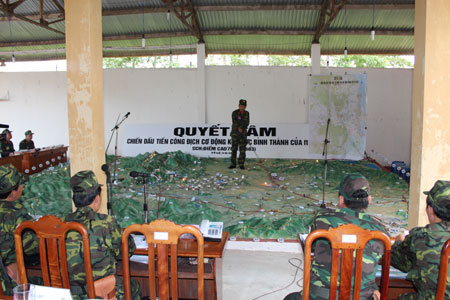 Diễn tập “Sư đoàn BB tiến công địch cơ động”.