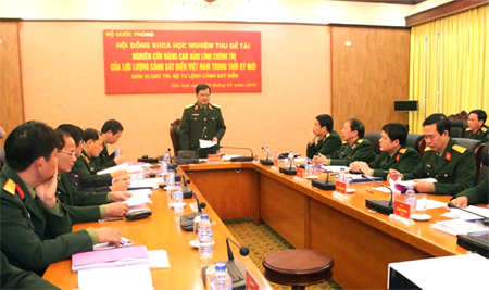 Nghiệm thu đề tài về nâng cao bản lĩnh chính trị của lực lượng Cảnh sát biển Việt Nam