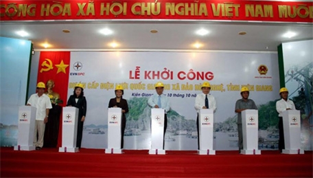 Khởi công Dự án cấp điện lưới Quốc gia cho đảo Hòn Nghệ (Kiên Giang)