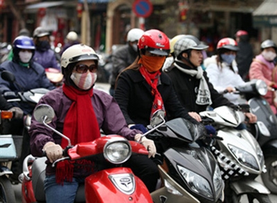 Không khí lạnh tăng cường khắp các tỉnh miền Bắc 