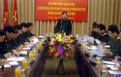 Đại tướng Phùng Quang Thanh thăm và làm việc tại Tổng cục Kỹ thuật