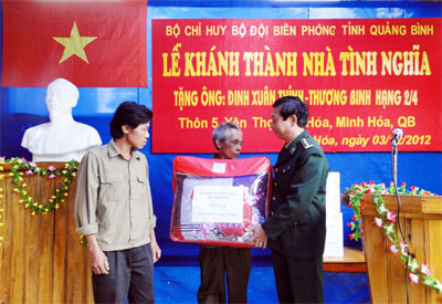 BĐBP Quảng Bình: Khánh thành và bàn giao nhà tình nghĩa