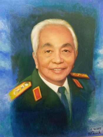 Tặng sách và tranh gia đình Đại tướng Võ Nguyên Giáp