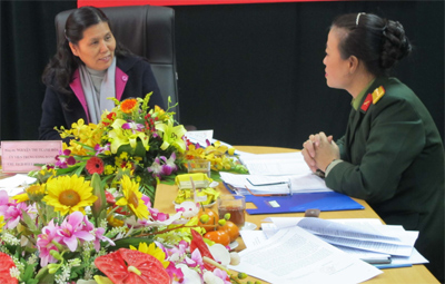 Kiểm tra công tác phụ nữ quân đội năm 2013