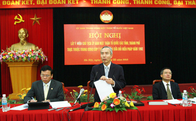 Mặt trận Tổ quốc cần được hiến định tương xứng với vị trí, vai trò