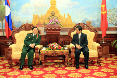 Thượng tướng Ngô Xuân Lịch chúc mừng ngày thành lập Quân đội nhân dân Lào