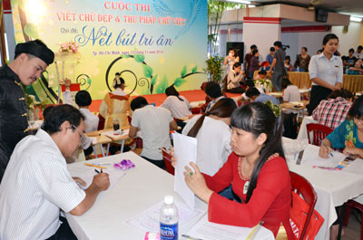 Chung kết cuộc thi viết thư pháp chữ Việt và viết chữ đẹp “Nét bút tri ân”