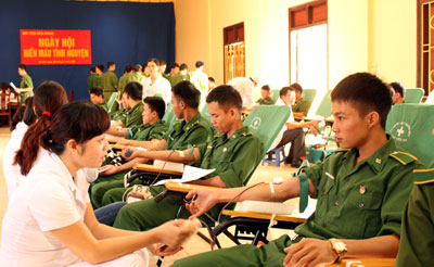 Học viện Biên phòng hiến máu tình nguyện