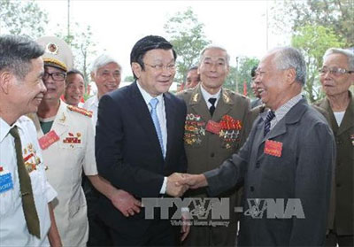 Chủ tịch nước Trương Tấn Sang thăm và làm việc tại tỉnh Vĩnh Phúc 