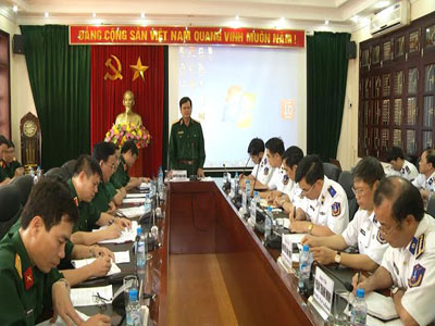 Thượng tướng Nguyễn Thành Cung làm việc tại BTL Cảnh sát biển