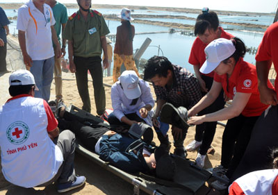 Phú Yên: Diễn tập ứng phó sóng thần