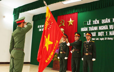 Tiễn quân nhân hoàn thành nghĩa vụ trở về địa phương    