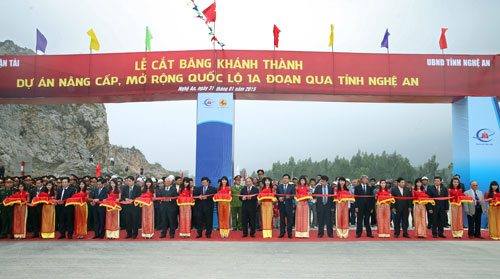 Khánh thành dự án nâng cấp, mở rộng Quốc lộ 1A từ Thanh Hóa đến Hà Tĩnh