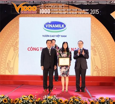 Vinamilk là doanh nghiệp tư nhân lớn nhất Việt Nam năm 2015