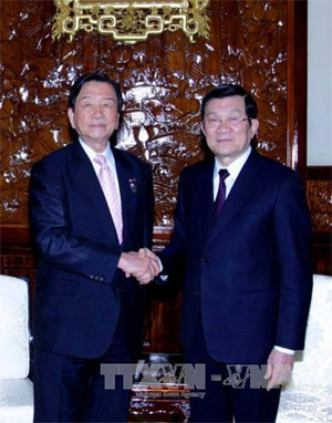 Chủ tịch nước tiếp Chủ tịch Hội Hữu nghị Nhật-Việt thành phố Xa-cai 