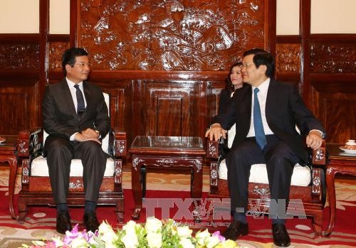 Chủ tịch nước Trương Tấn Sang tiếp Đại sứ Lào