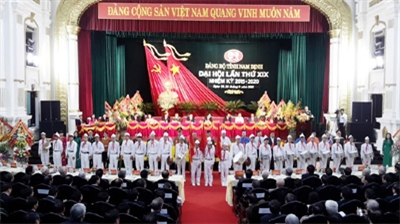 Khai mạc Đại hội đại biểu Đảng bộ tỉnh Nam Định lần thứ XIX