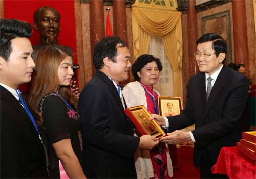 Chủ tịch nước Trương Tấn Sang gặp mặt Đoàn đại biểu Hiệp hội doanh nghiệp nhỏ và vừa