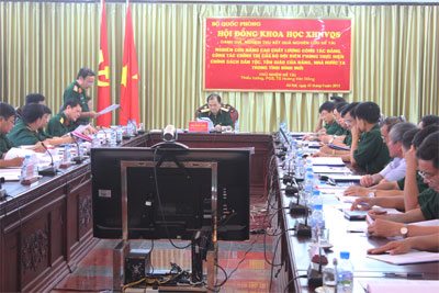 Nghiệm thu đề tài cấp Bộ Quốc phòng của Học viện Biên phòng