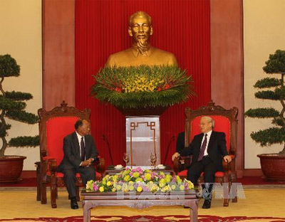 Lãnh đạo nước ta đón, tiếp Chủ tịch Quốc hội Vương quốc Cam-pu-chia