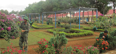 Sáng, xanh, sạch, đẹp ở tiểu đoàn vùng biên