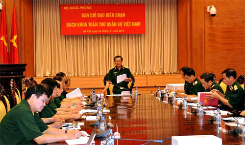 Chuẩn bị mọi mặt để xuất bản Bách khoa toàn thư quân sự Việt Nam