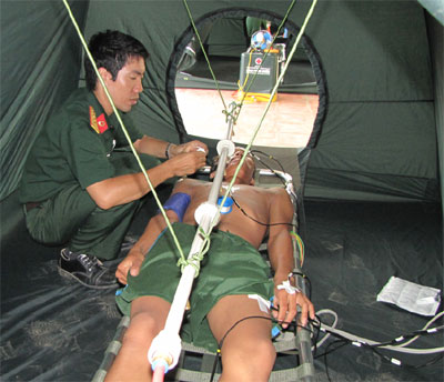 Lều cấp cứu say nắng, say nóng