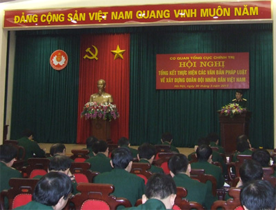 Tổng kết thực hiện các văn bản pháp luật về xây dựng quân đội