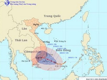 Bão số 1 cách bờ biển Ninh Thuận-Bình Thuận 350km