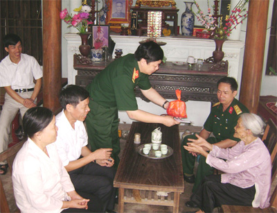 Khám bệnh, cấp thuốc miễn phí cho 400 đối tượng chính sách