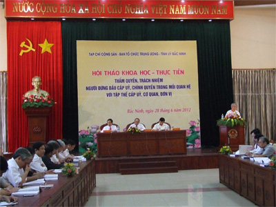 Xác định rõ thẩm quyền, trách nhiệm người đứng đầu là vấn đề cấp bách nhất