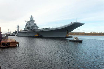 Tàu sân bay Vikramaditya sẽ về Ấn Độ vào cuối năm 2013