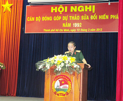 Bộ Tư lệnh Quân khu 7: Hội nghị cán bộ đóng góp ý kiến dự thảo sửa đổi Hiến pháp năm 1992