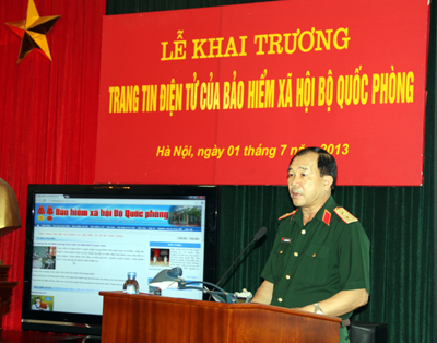 Bảo hiểm xã hội Bộ Quốc phòng khai trương trang tin điện tử