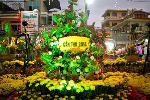 Đường hoa rạng rỡ mừng xuân trên  đất Tây Đô