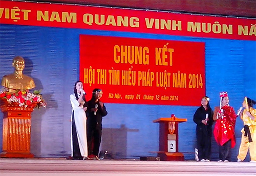 Phối hợp tổ chức Hội thi tim hiểu pháp luật 