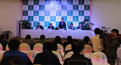Họp báo về giải quần vợt Davis Cup