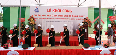 Khởi công dự án nhà ở cho gia đình cán bộ Quân khu 7 