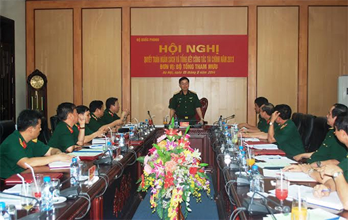 Bộ Tổng tham mưu quyết toán ngân sách và tổng kết công tác tài chính năm 2013