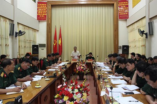 Thượng tướng Lê Hữu Đức làm việc với Bộ CHQS tỉnh Bắc Kạn