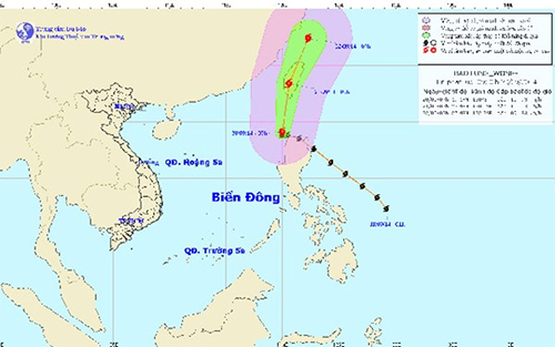 Bão Fung - Wong tiếp tục di chuyển theo hướng Bắc